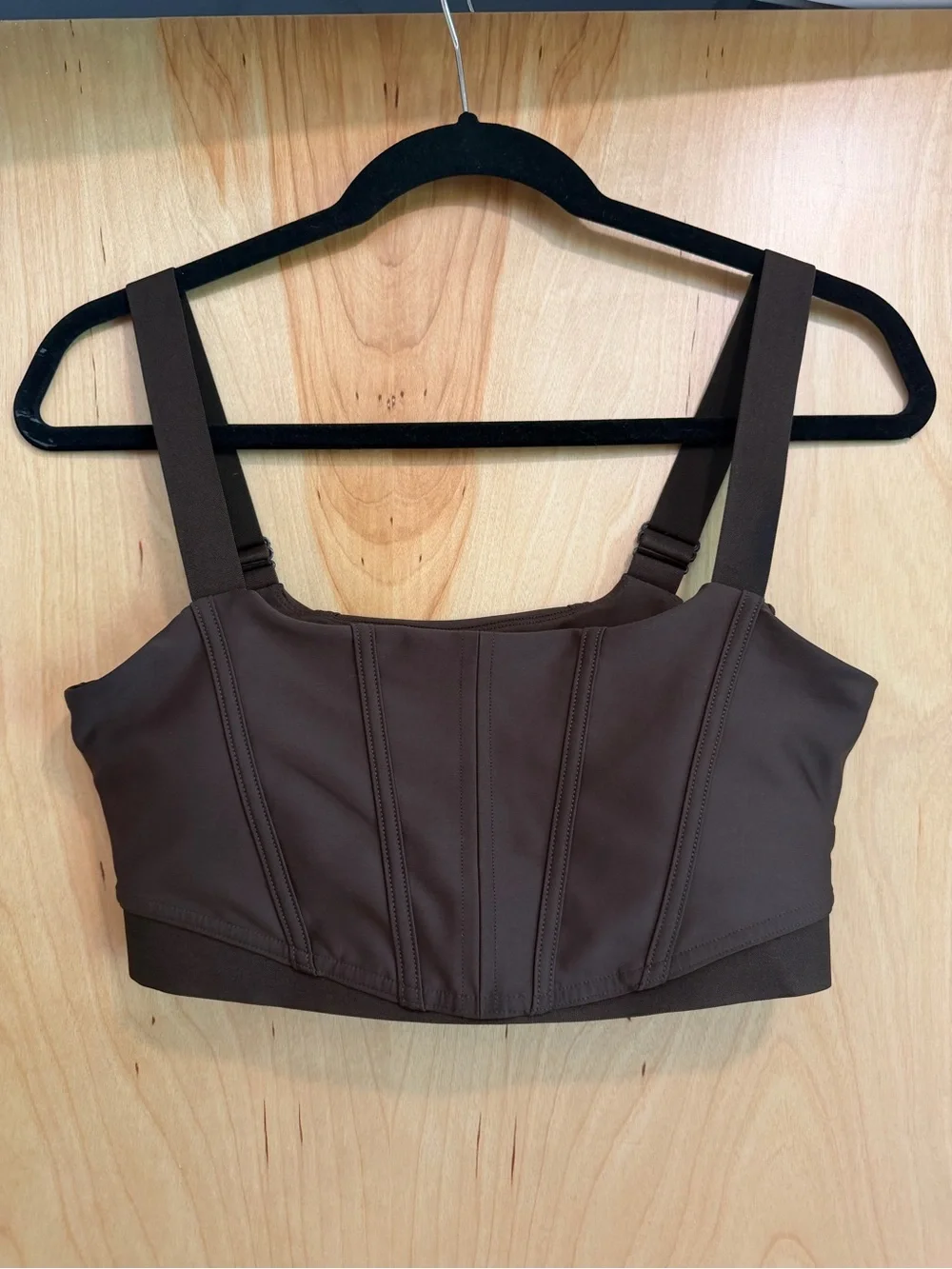 ALO Yoga Chocolate Brown Airlift Corset Bra